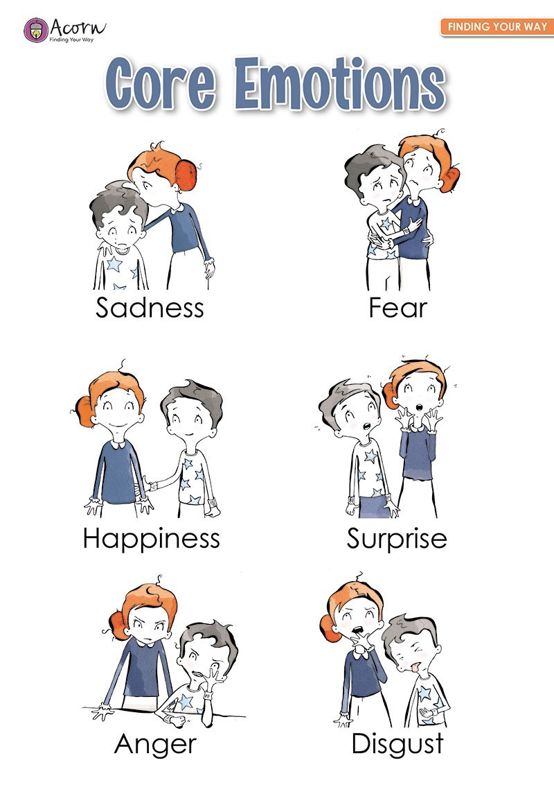 Core Emotions Classroom Posters